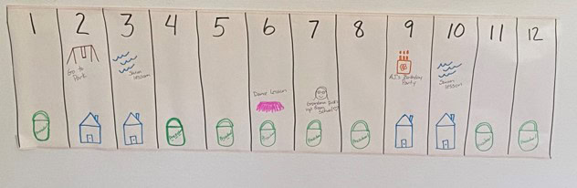 horizontal calendar
